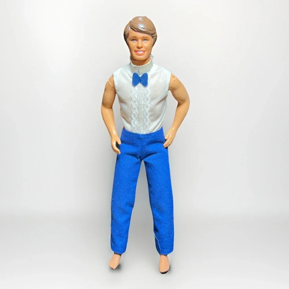 Vintage 1980's Mattel Barbie Ken Doll Hair Blue Eyes‎ w/ Sleeveless Tux Shirt K2